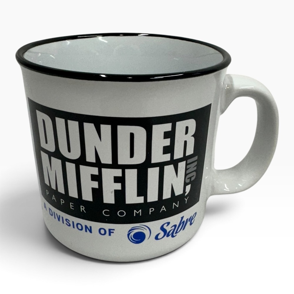 Silver Buffalo The Office Dunder Mifflin Sabre Campfire Ceramic Mug 20oz White